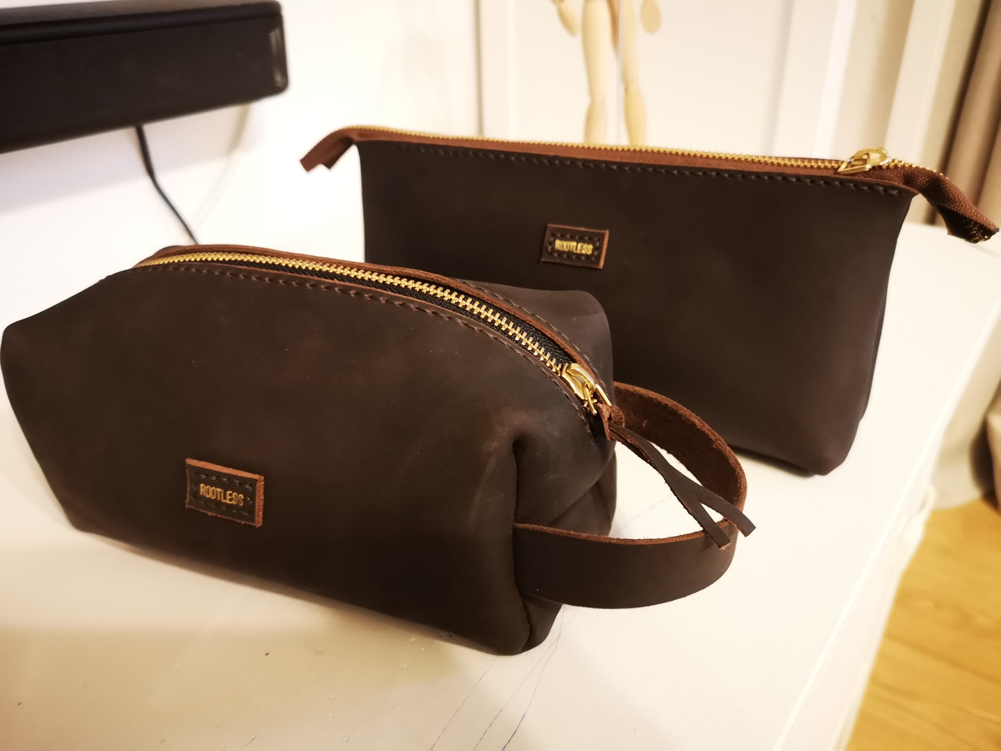 Leather Toiletry Bag – “Built for the Road.”