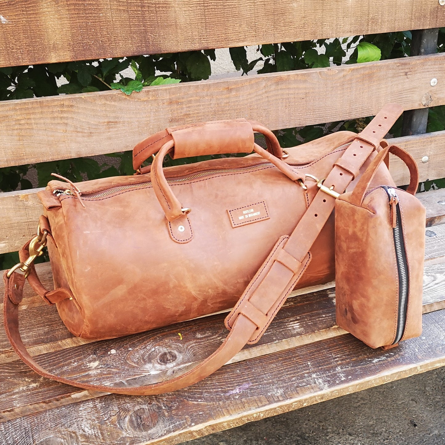 Military Leather Duffle Bag – “Built for the Long Haul.”