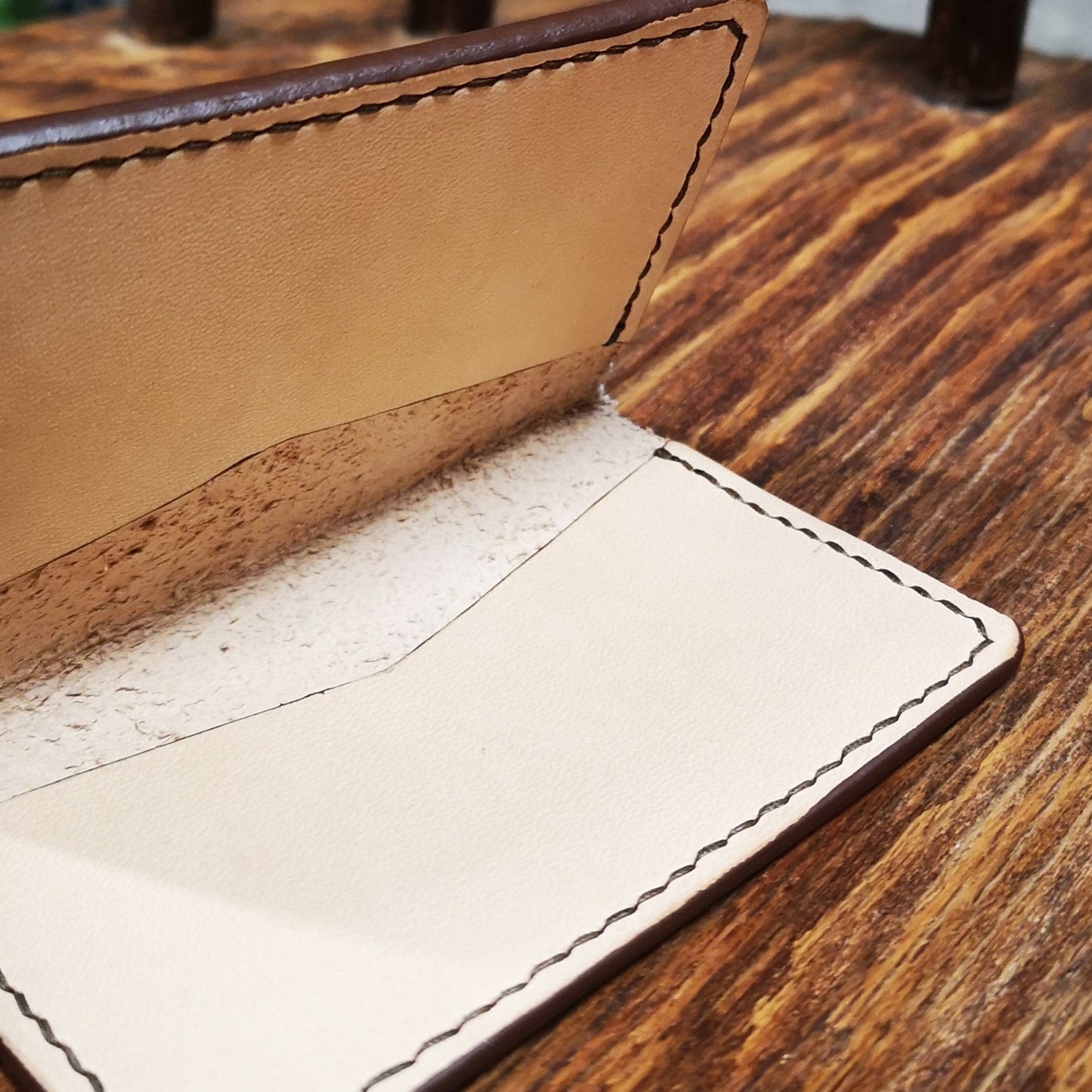 Leather Bifold Card Holder – “Compact Meets Classic.”
