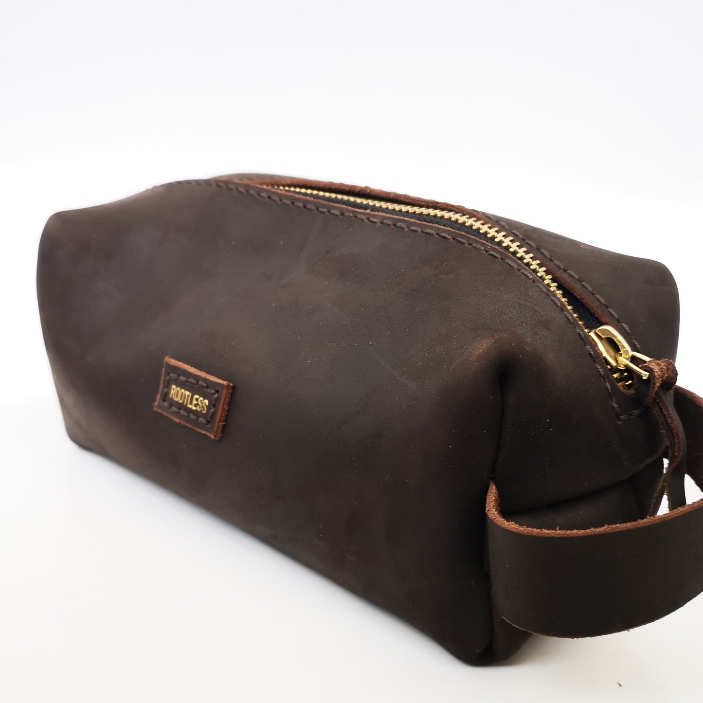 Leather Toiletry Bag – “Built for the Road.”