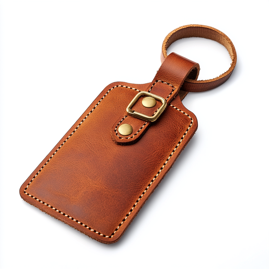 Leather Luggage Tag – “Claim Your Style.”